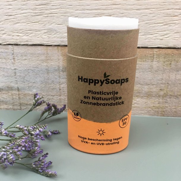 HappySoaps - Solcreme Stift Ansigt &amp; Krop SPF 30 (50g)