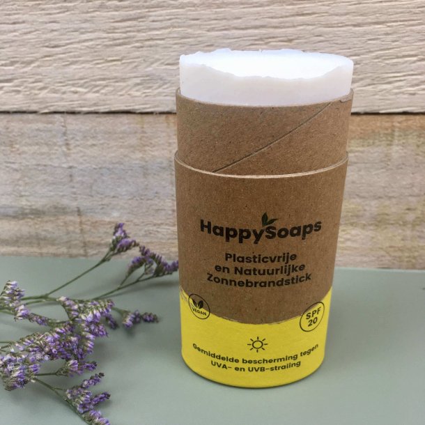 HappySoaps - Solcreme Stift Ansigt &amp; Krop SPF 20 (50g)