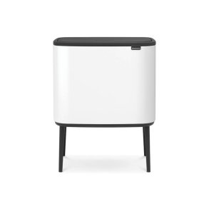 Brabantia BO Touch Bin Sorteringsaffaldsspand, 11+23 Liter, 2 inderspande - White
