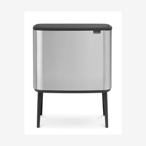 Brabantia BO Touch Bin Sorteringsaffaldsspand, 11+23 Liter, 2 inderspande - Matt Steel FPP