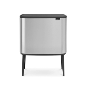 Brabantia BO Touch Bin Sorteringsaffaldsspand, 11+23 Liter, 2 inderspande - Matt Steel FPP