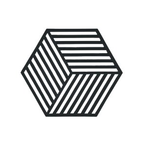 Zone Hexagon Bordskner 16 x 14 x 0,9 cm Black - silikone