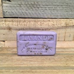 Savon Marseillaise - Fransk Sbebar Hnd/Krop - Lavande Fleurs / Lavendelblomst (125 g)