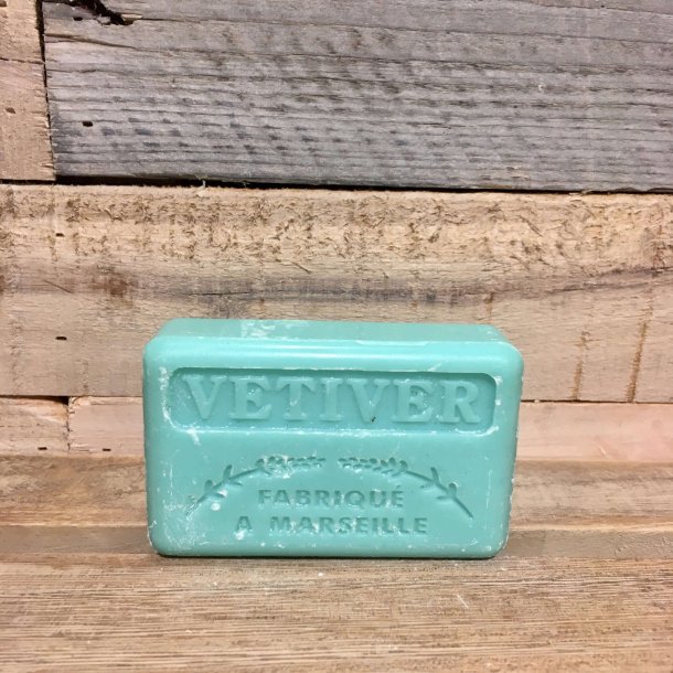 Savon Marseillaise - Fransk S�bebar H�nd/Krop - Vetiver / Gr�srod (125 g)