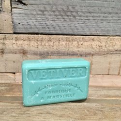 Savon Marseillaise - Fransk S�bebar H�nd/Krop - Vetiver / Gr�srod (125 g)