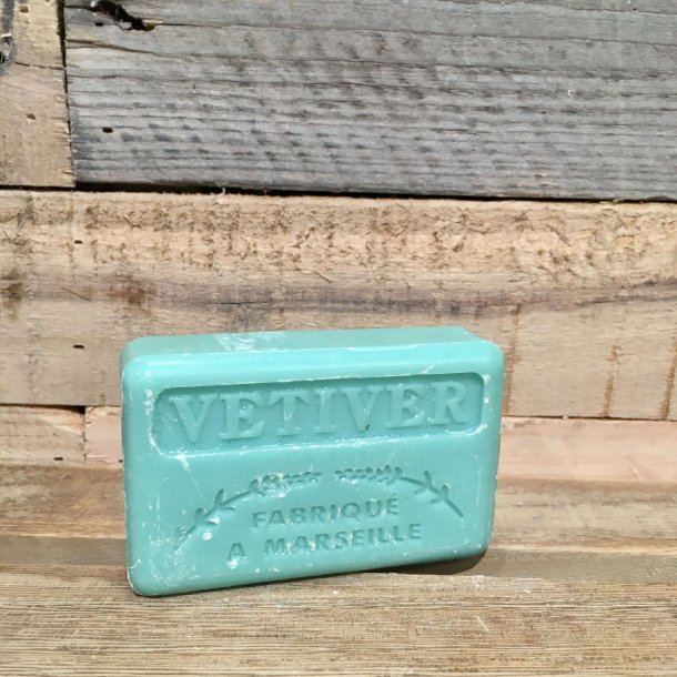 Savon Marseillaise - Fransk S�bebar H�nd/Krop - Vetiver / Gr�srod (125 g)