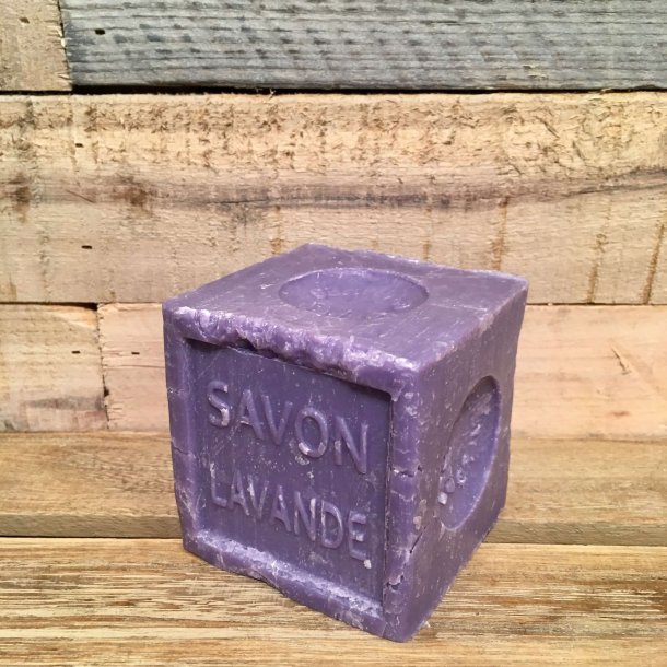 Savon Marseillaise - Fransk Sbebar Hnd/Krop - Lavendelblok  (300 g)