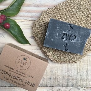 Zero Waste Path - Activated Charcoal Soap Bar til Uren Hud til Ansigt/Hnder/Krop (100 g)