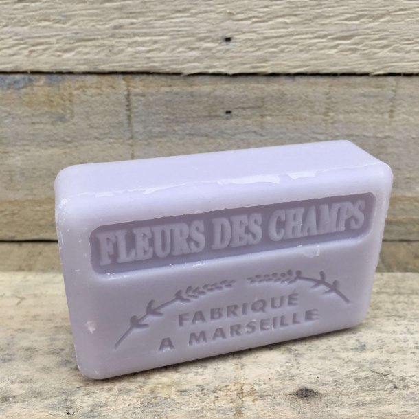 Savon Marseillaise - Fransk Sbebar Hnd/Krop - Fleur Des Champs / Vilde Blomster (125 g)