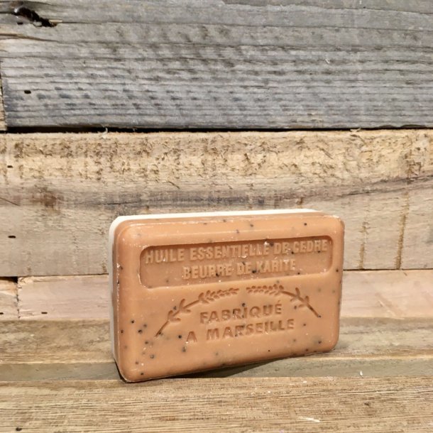 Savon Marseillaise - Fransk Sbebar  Hnd/Krop - Tandem Cedertr &amp; Sheasmr (125 g)