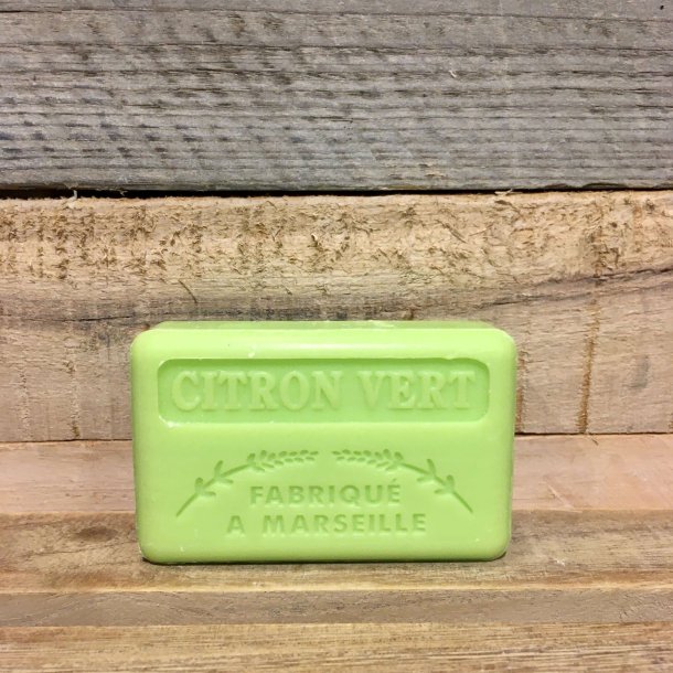 Savon Marseillaise - Fransk Sbebar Hnd/Krop - Citron Vert / Lime (125 g)