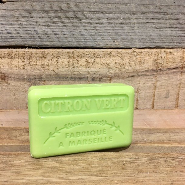 Savon Marseillaise - Fransk Sbebar Hnd/Krop - Citron Vert / Lime (125 g)