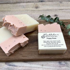 Munkholm - Sbebar Poppy Rose - Rosa ler til Ansigt/Hnder/Krop (100 g)