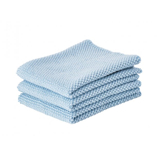 Zon Cloth 27 x 27 cm Set med 3 Ljusbl - 100% bomull