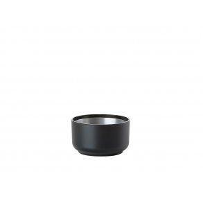 Zone Peili Bowl Dia. 12 x 8 cm 0,5 liter Svart - Melamin / 18/8 st�l