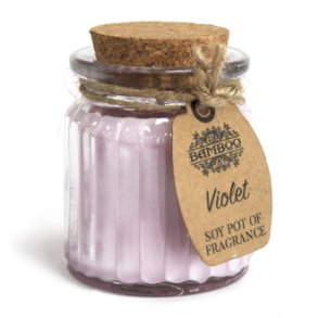 Sojalys i Krukke med Duft - Violet (60g)