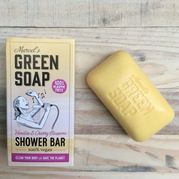 Marcel Green Soap - Showerbar med Vanilla &amp; Cherry til Hnd/Krop (150 g)