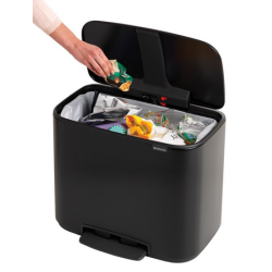 Brabantia Bo Pedalspand - Mat sort - 36 ltr.