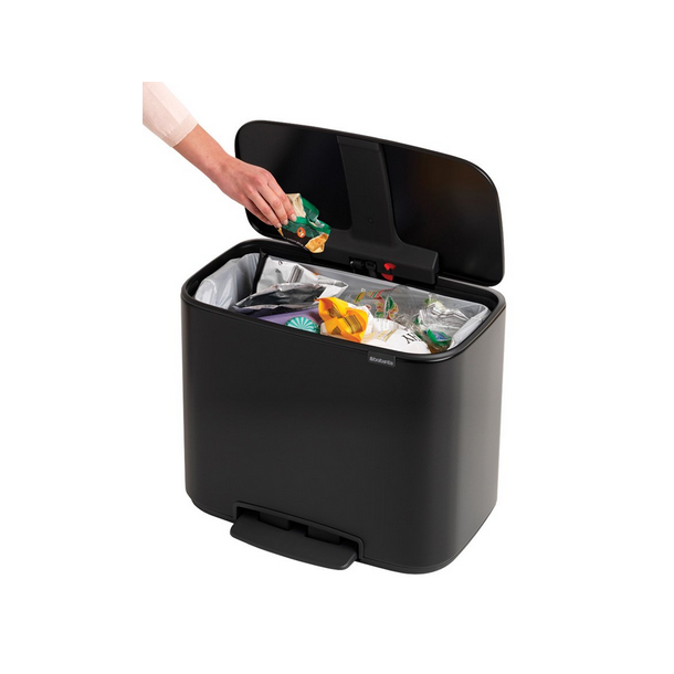 Brabantia Bo Pedalspand - Mat sort - 36 ltr.