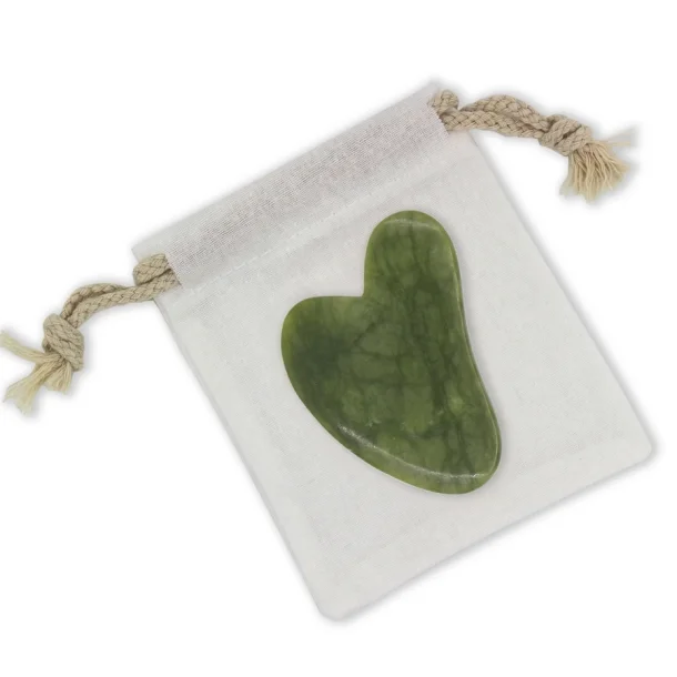 Sun &amp; Sia Gr�n Jade Massagesten - Gua Sha Ansigtsmassager
