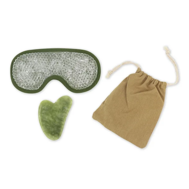 Sun &amp; Sia Gr�n Jade Gua Sha Kit + Varm/Kold Afslapningsmaske