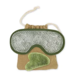 Sun &amp; Sia Gr�n Jade Gua Sha Kit + Varm/Kold Afslapningsmaske
