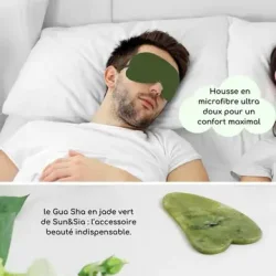 Sun &amp; Sia Gr�n Jade Gua Sha Kit + Varm/Kold Afslapningsmaske