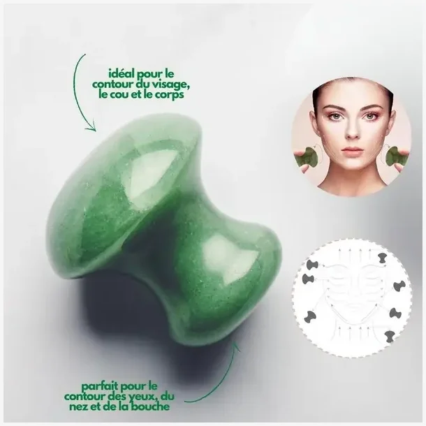 Sun &amp; Sia Jade Champi Gua Sha i Mushroom Form