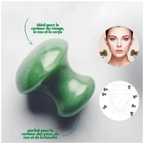 Sun &amp; Sia Jade Champi Gua Sha i Mushroom Form