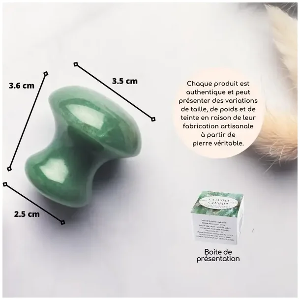 Sun &amp; Sia Jade Champi Gua Sha i Mushroom Form