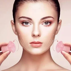 Sun &amp; Sia Rosenkvarts Champi Gua Sha i Mushroom Form