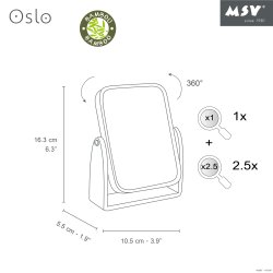 MSV st�ende spejl med bambusbase Oslo 16,3 * 5,5 * 19,50cm