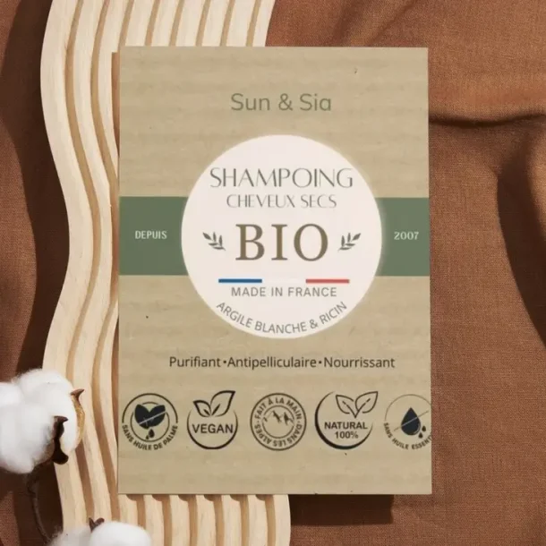 Sun &amp; Sia �kologisk Shampoobar Til T�rt H�r (100 g)