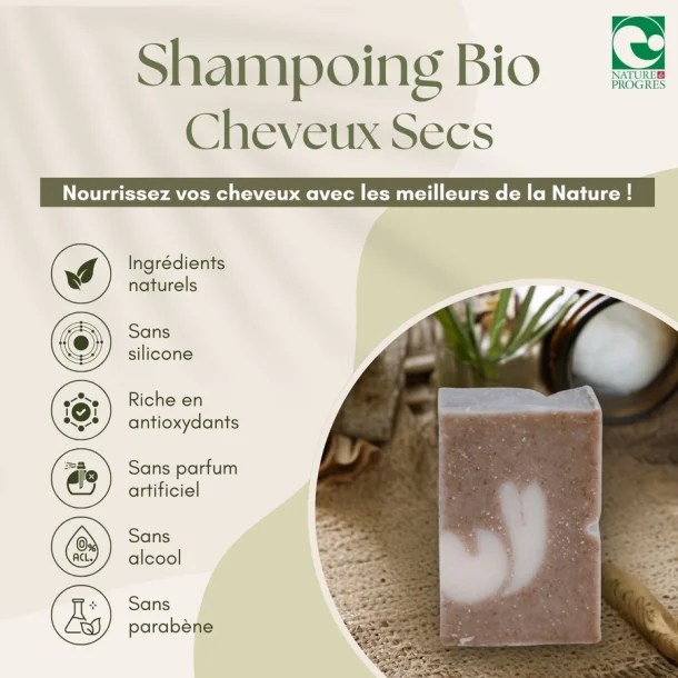 Sun &amp; Sia �kologisk Shampoobar Til T�rt H�r (100 g)