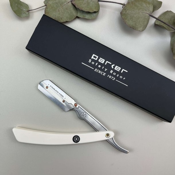 Parker - Cut Throat Stainless Steel Razor - Hvid