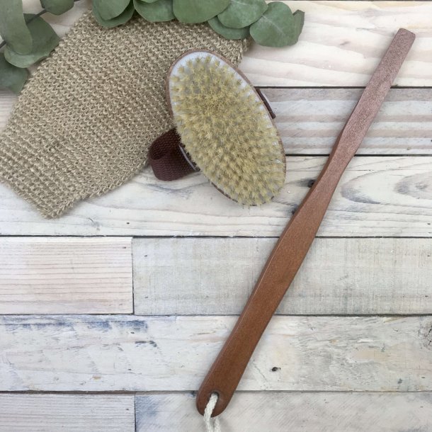 Badebrste i Mrkt Tr med Naturhr