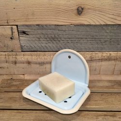 Emalje Sbeskl med Ophng - Lys Bl