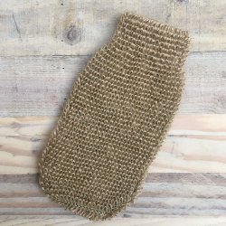 Badehandske i Bld Jute - Brun