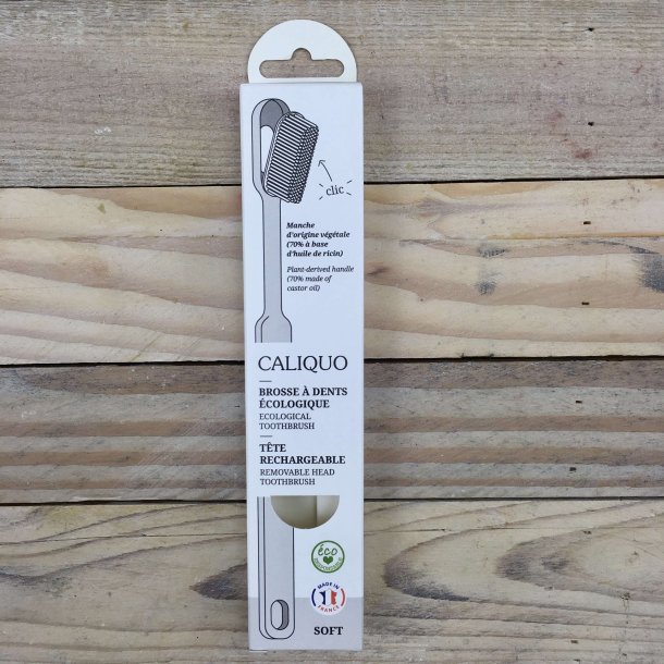 Caliquo - Tandb�rste i Bioplast med Udskifteligt Hoved - Marinebl� - Medium