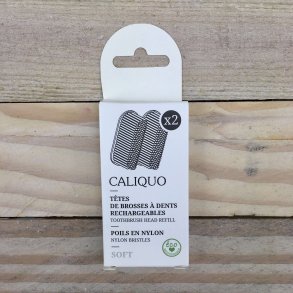 Caliquo - Udskiftningshoveder til Bioplast Tandbrste - Soft (2 stk)