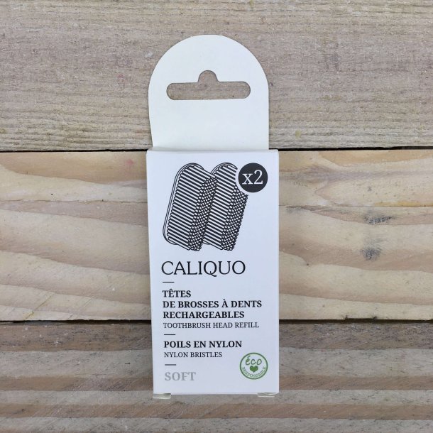 Caliquo - Udskiftningshoveder til Bioplast Tandbrste - Soft (2 stk)