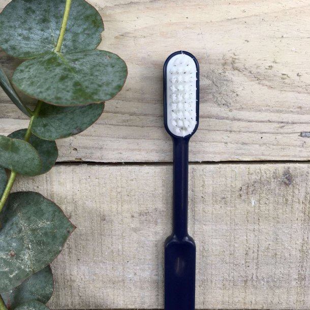 Caliquo - Tandbrste i Bioplast med Udskifteligt Hoved - Marinebl - Medium