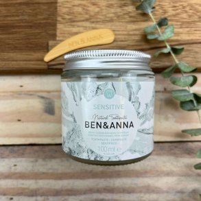 Ben & Anna Tandpasta i glas Sensitiv uden Fluoride 100Ml