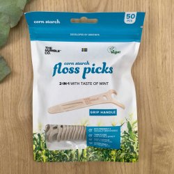 The Humble Co. - Tandharpe Grip Pick med Mint (50 stk)