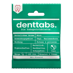 Denttabs The Original - Tandpastapiller med Fluor Mint 125 stk