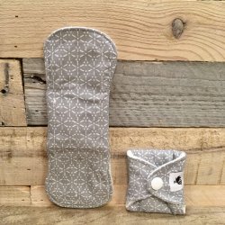 WeeCare - Genanvendelig Trusseindl�g i Bomuld - Sakura Dusty Blue (1 stk)