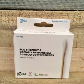 The Humble Co. - Bambus Vatpinde i Hvid (100 stk)