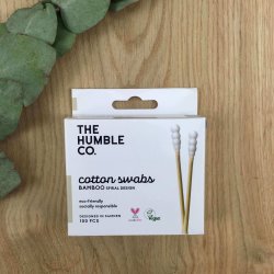 The Humble Co. - Bambus Vatpinde Spiral - Hvid (100 stk)