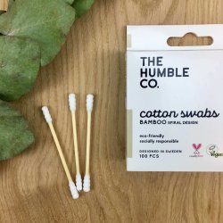 The Humble Co. - Bambus Vatpinde Spiral - Hvid (100 stk)