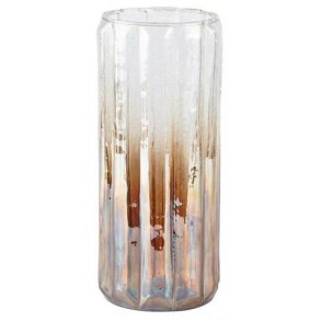 Villa Collection Cylinder Vase, Brun Dia. 10 cm, H 22 cm